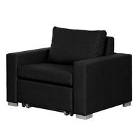 SCHLAFSESSEL - Silberfarben/Schwarz, Textil (110/90/90cm) - home24