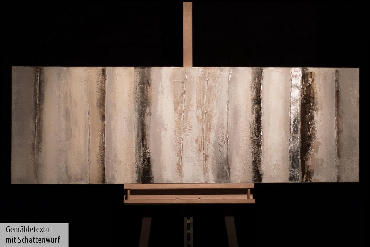 ÖLGEMÄLDE 150/50 cm - Beige/Braun, Holz/Textil (150/50cm) - KUNSTLOFT
