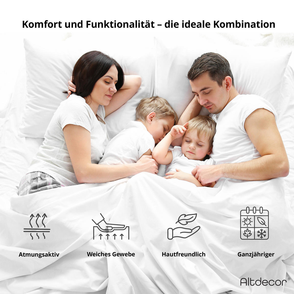 MATRATZE 100x200 Härtegrad H3 & H4 - 28 cm Taschenfederkernmatratze Bett Matratzen MINTA - Weiß, Kunststoff - ALTDECOR