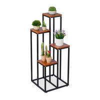 BLUMENTREPPE - Multicolor, Holzwerkstoff/Metall (40/100/40cm) - Relaxdays