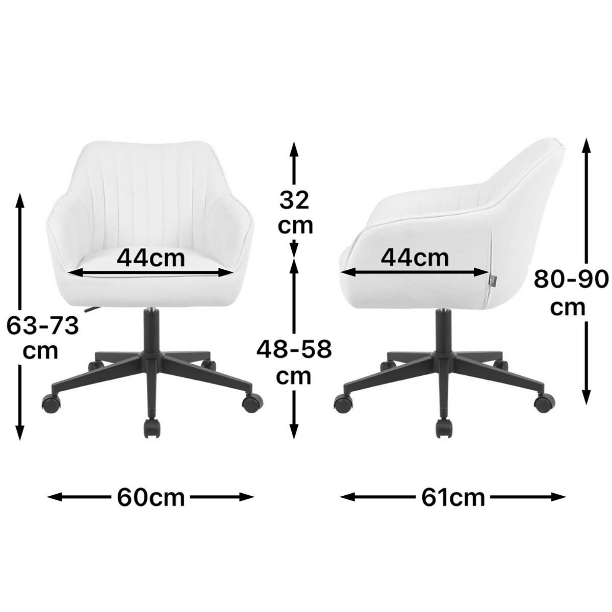 BÜROSTUHL Mika-Elio 2er-Set - Schwarz/Grau, Textil/Metall (60/79/61cm) - DUBI Möbel