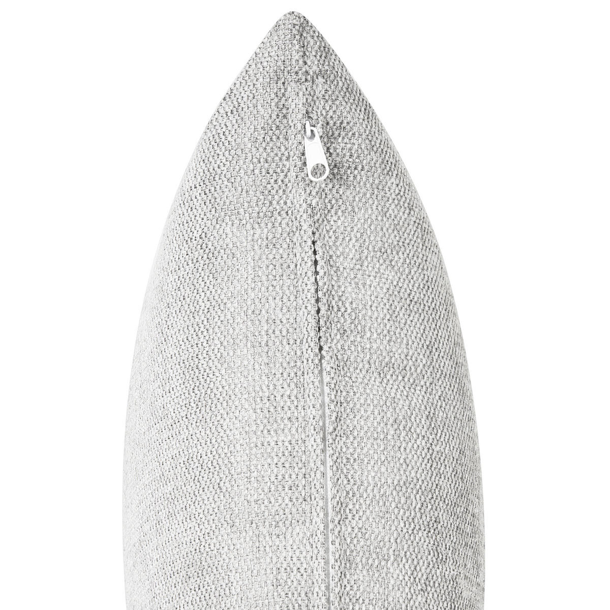 3-SITZER-ECKSOFA Stoff hellgrau linksseitig Svansele - Grau, Textil (278/174cm) - Beliani
