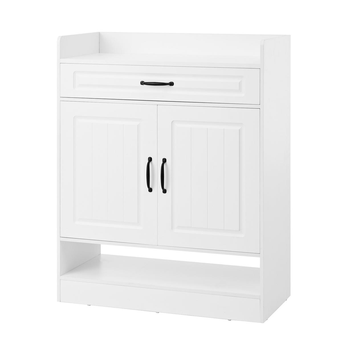SCHUHSCHRANK Weiß 75/36/95,5 cm - Weiß, Holzwerkstoff (75/95.5/36cm) - PANGIVO
