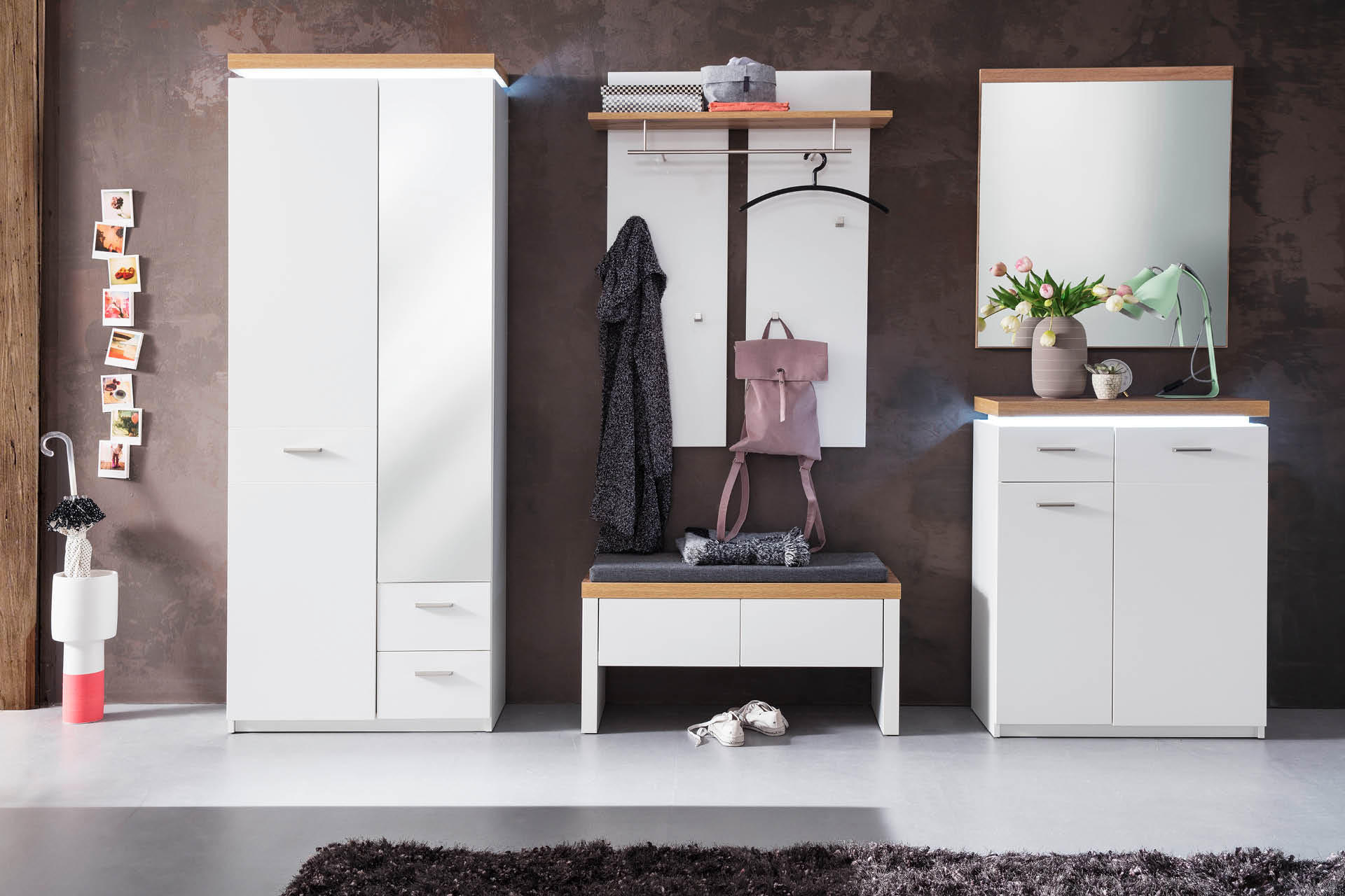 Garderobe weiß Cali