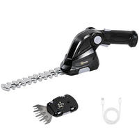 HECKENSCHERE SET DE-10233 2-in-1 mit 2 Akkus Schwarz - Schwarz, Kunststoff (8.5/12/47cm) - ComfortXL