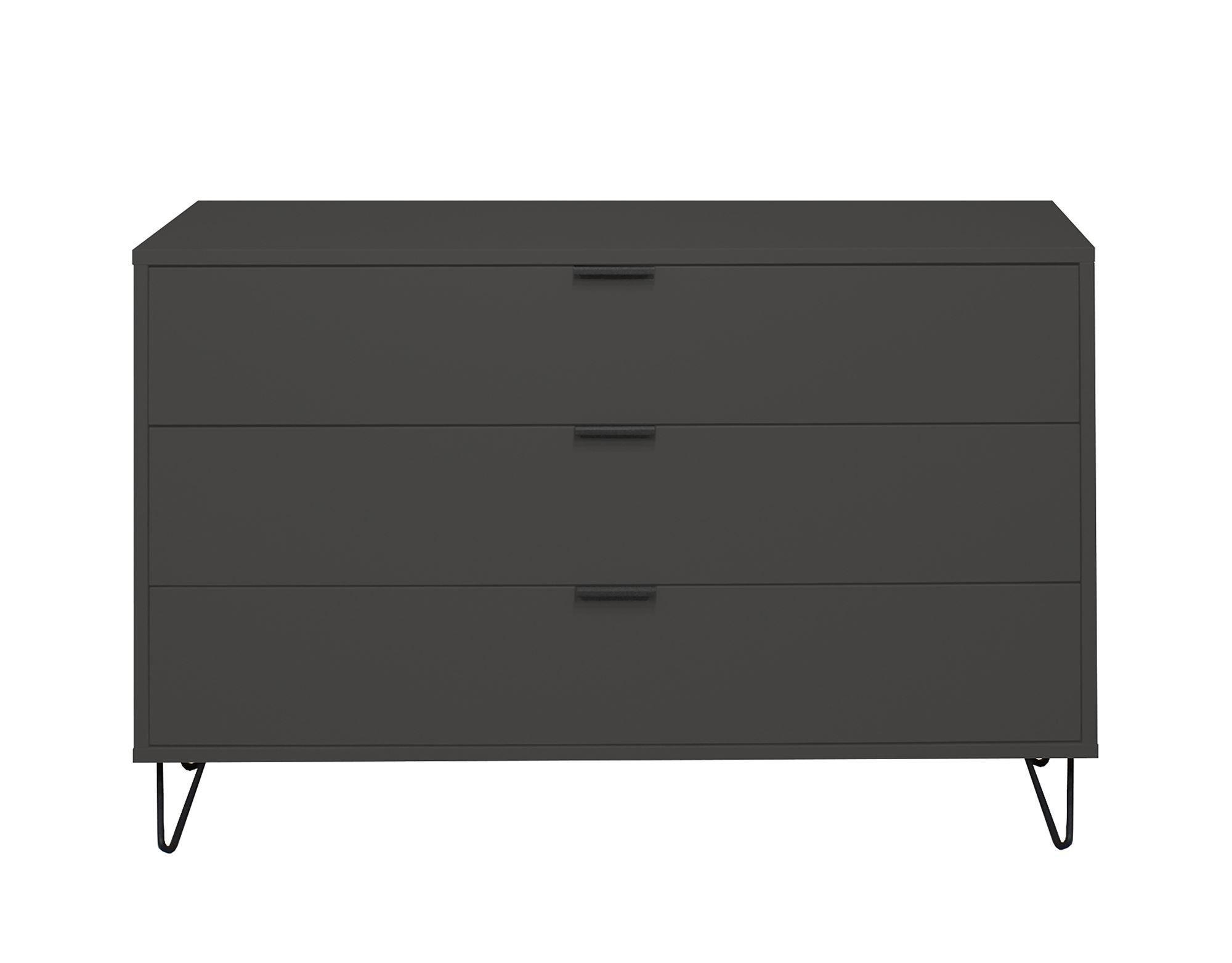 KOMMODE Erna 119x45x82 Anthrazit matt Lack - Anthrazit, Holzwerkstoff (119/82/45cm) - 58aufmkessel