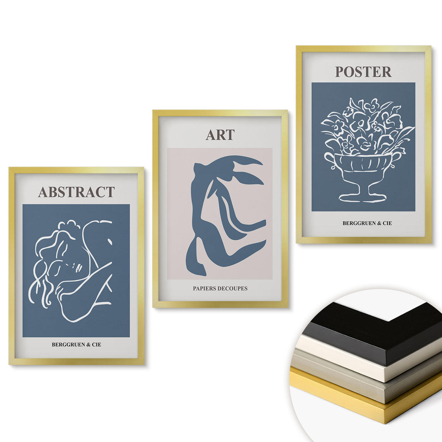 ArtPrintCave Wandbilder Gold 40x60 cm