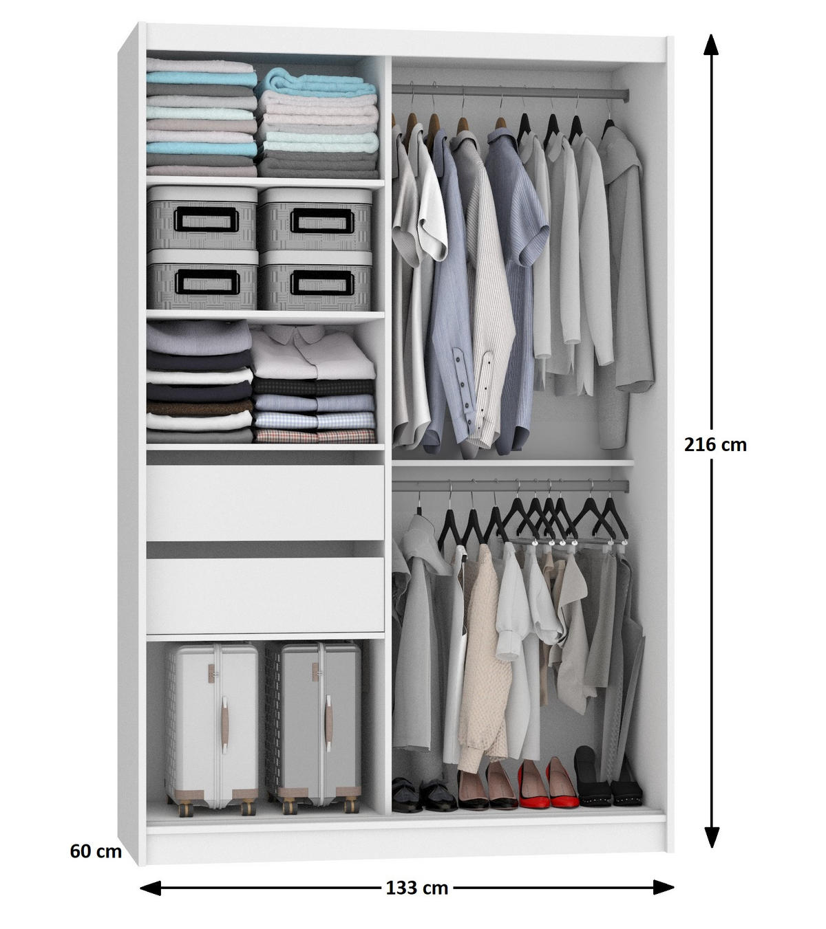 SCHWEBETÜRENSCHRANK Verona MBP, Schwarz/Goldbraun Matt, 133 cm, mit Spiegel - Braun, Holz (133/216/60cm) - B BELINI GROUP