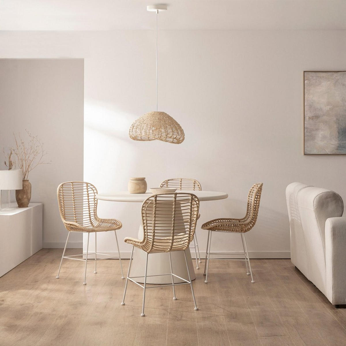 STUHL FÜR DRAUSSEN Leo Natürlich 47 cm x 86 cm - Naturfarben, Naturmaterialien (47/86/57cm) - Klast Home