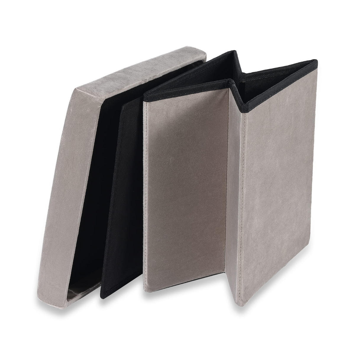 SITZBOX Cortona M Samt Beige - Beige, Textil (30/30/30cm) - Komodee