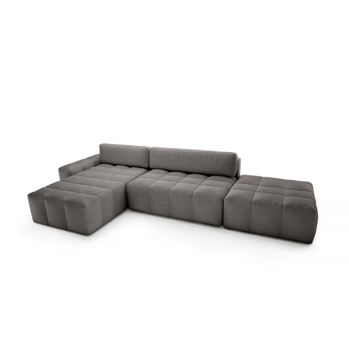 ECKSOFA mit Schlaffunktion Liptitz La, Grau - Grau, Textil (100/363cm) - Fedve