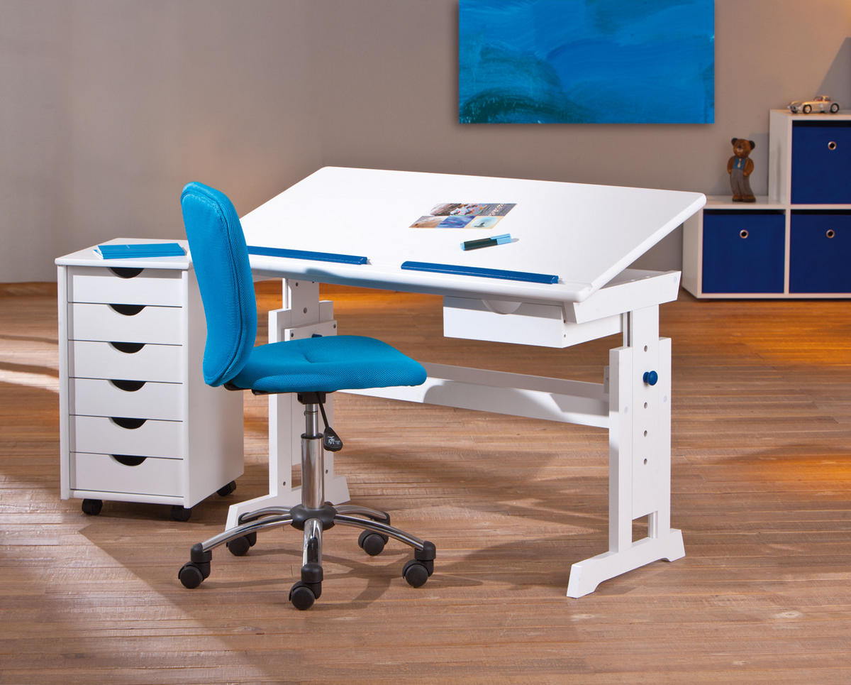 SCHREIBTISCH Weiß - Weiß, Holzwerkstoff (109/63/55cm) - ebuy24