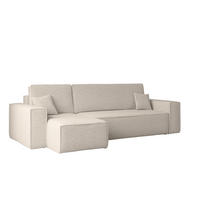 ECKSOFA Mit Schlaffunktion Und Bettkasten L-Form BEST Stoff Abriamo Beige Links - Beige, Holz/Textil (142/244cm) - Kaiser Möbel