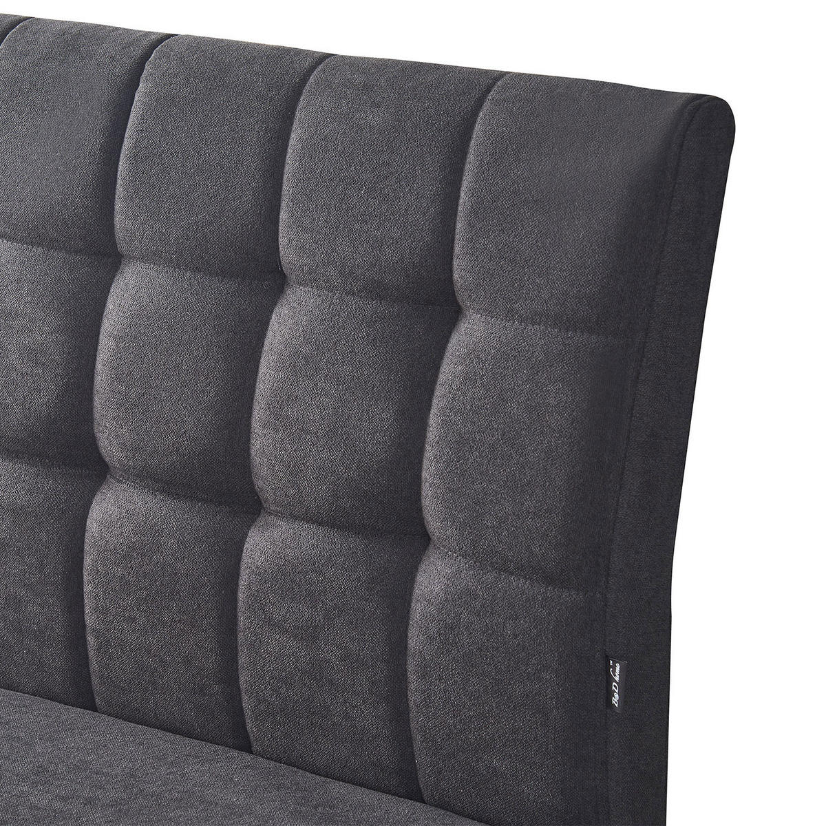 SITZBANK LINA 160 cm Anthrazit - Anthrazit/Schwarz, Textil/Metall (160/88/61cm) - B&D Home