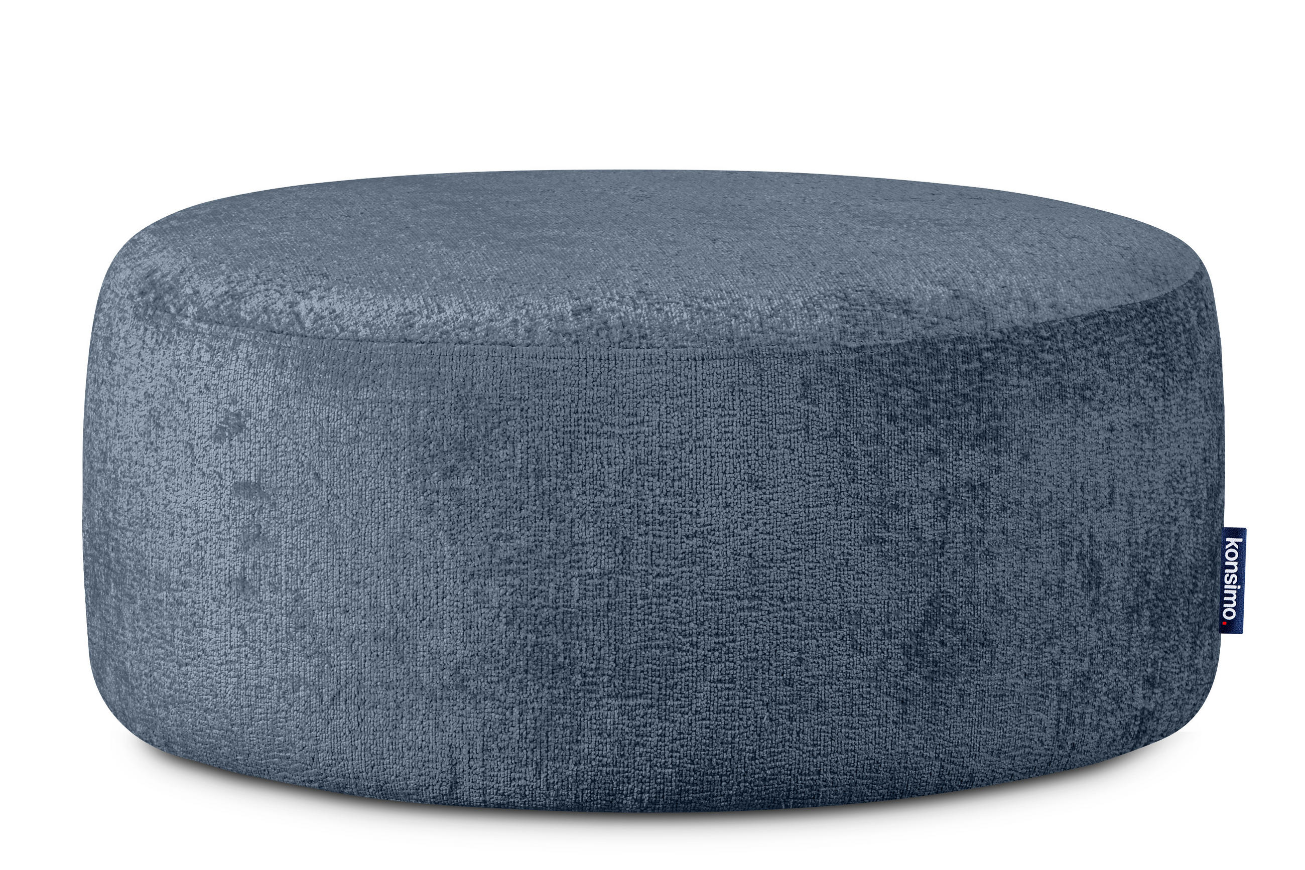SITZHOCKER RAGGI mit 360° Drehfunktion, Dunkelblau - Dunkelblau, Textil (80/36/80cm) - KONSIMO®
