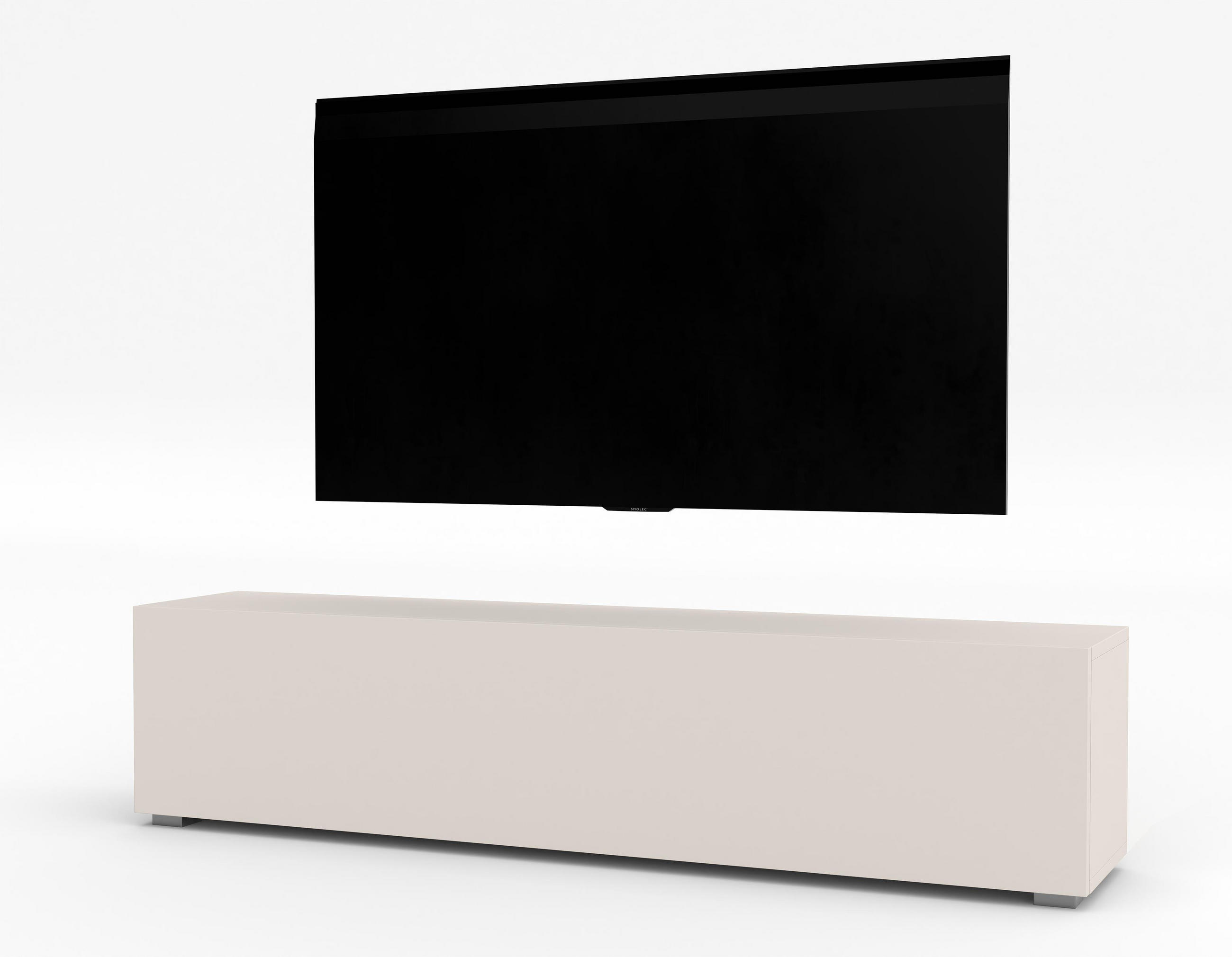 LOWBOARD ZIVOLLI 160 Beige 160/36,5/40 cm – Hängend und Stehend - Beige, Holzwerkstoff/Kunststoff (160/36.5/40cm) - AX Living