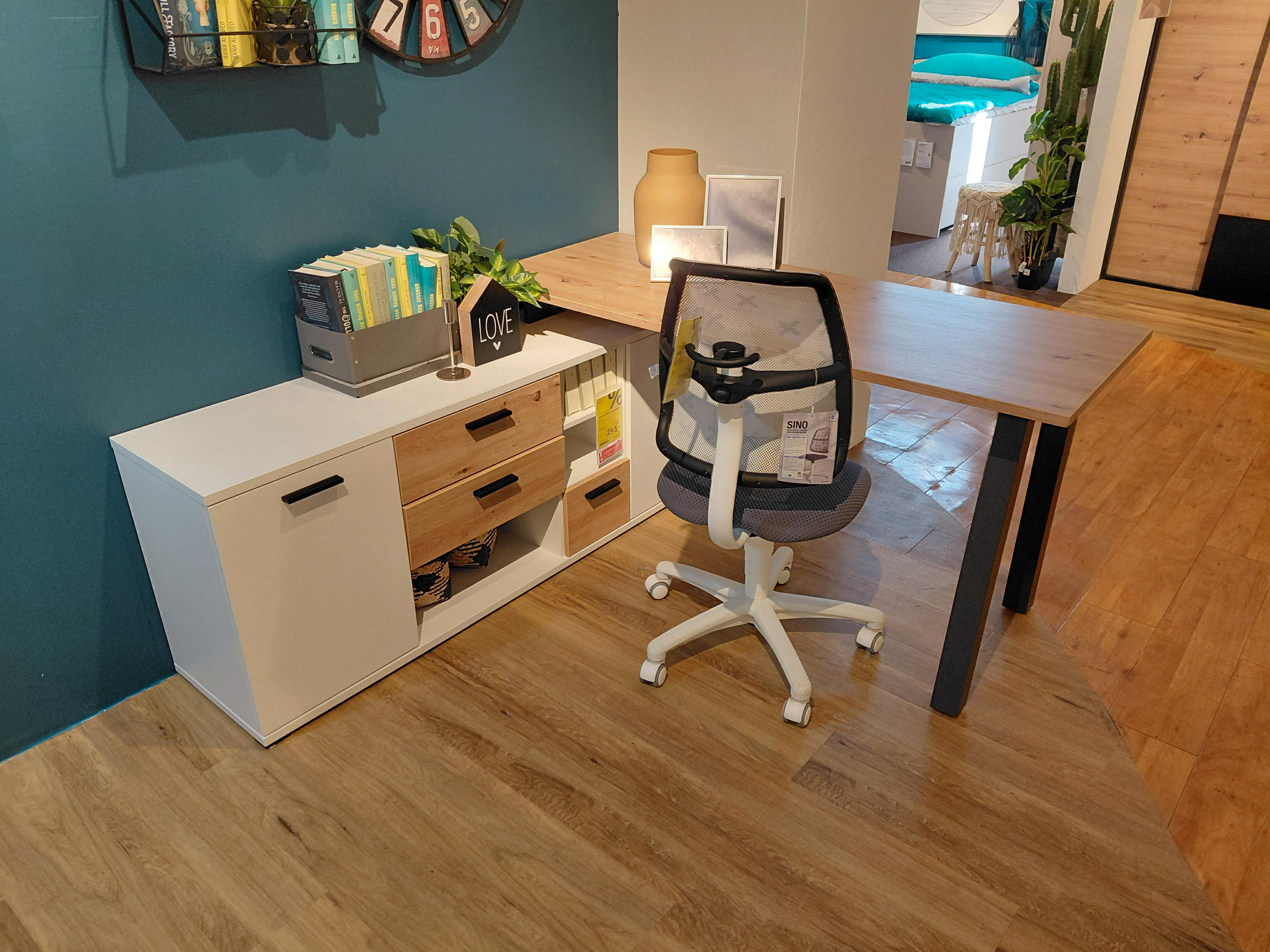 Schreibtisch mit Kommode - Xora