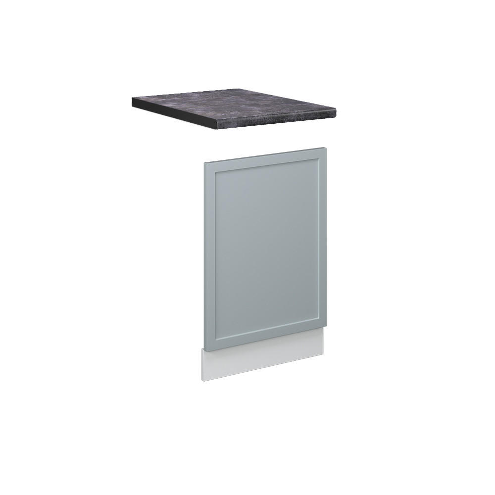 FRONTBLENDE Fame-Line Hellblau-grau 45 cm, AP Anthrazit - Blaugrau/Weiß, Holzwerkstoff (45/67.4/1.6cm) - Vicco