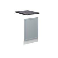 FRONTBLENDE Fame-Line Hellblau-grau 45 cm, AP Anthrazit - Blaugrau/Weiß, Holzwerkstoff (45/67.4/1.6cm) - Vicco
