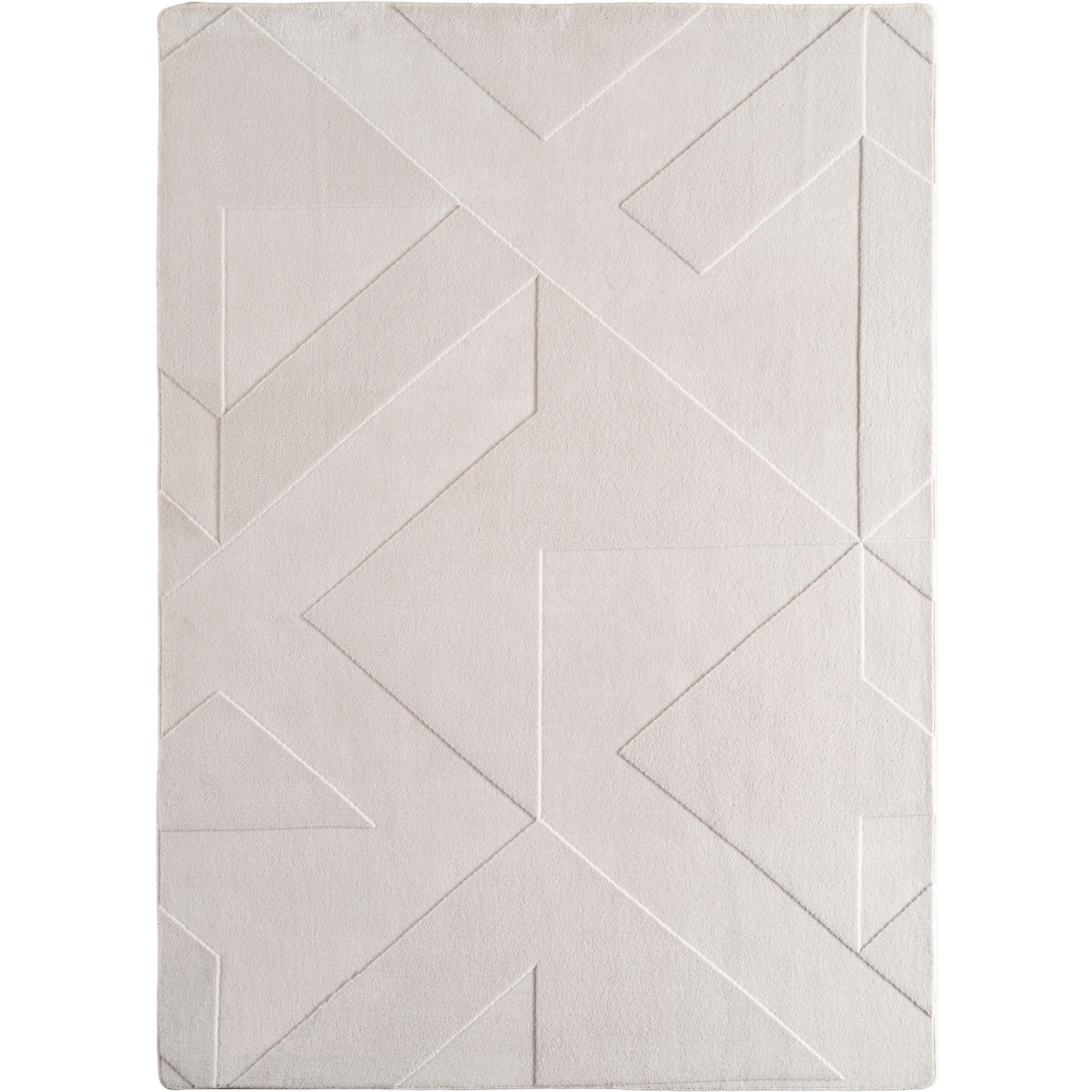 TEPPICH Waschbar Geometrisch Modern Schlafzimmer Strapazierfähig Creme 140x200 cm Flur – LAVAREDO - Beige, Textil (140/200cm) - KADIMA DESIGN
