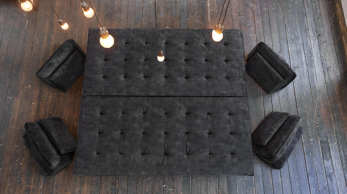 ECKSOFA WIOLO Anthrazit Velvet - Anthrazit/Silberfarben, Textil (350/240cm) - KAWOLA