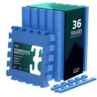 BODENSCHUTZMATTE 36er-Set Blau - Blau, Kunststoff (30/30cm) - CLP