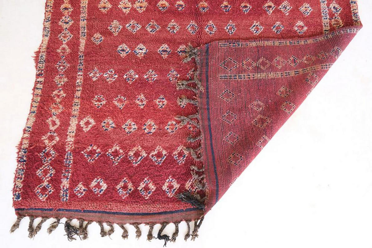 BERBERTEPPICH aus reiner Wolle 169x 258 cm - Rot, Naturmaterialien (169/258cm) - AFK Living