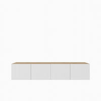 LOWBOARD VAREN 200/41/40 cm, Hängender TV-Schrank Eiche Artisan - Weiß/Eiche Artisan, Holzwerkstoff (200/41/40cm) - MASSENO