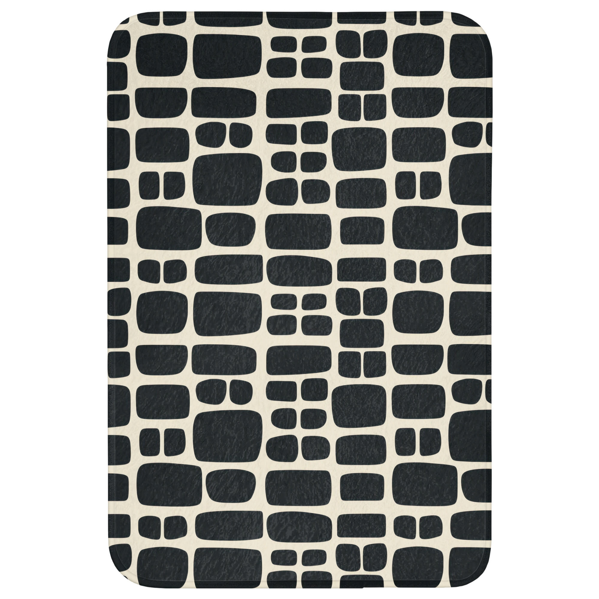 OnlyWow KOUPELNOVÁ PŘEDLOŽKA Moderní - organické - černé 60x90 cm