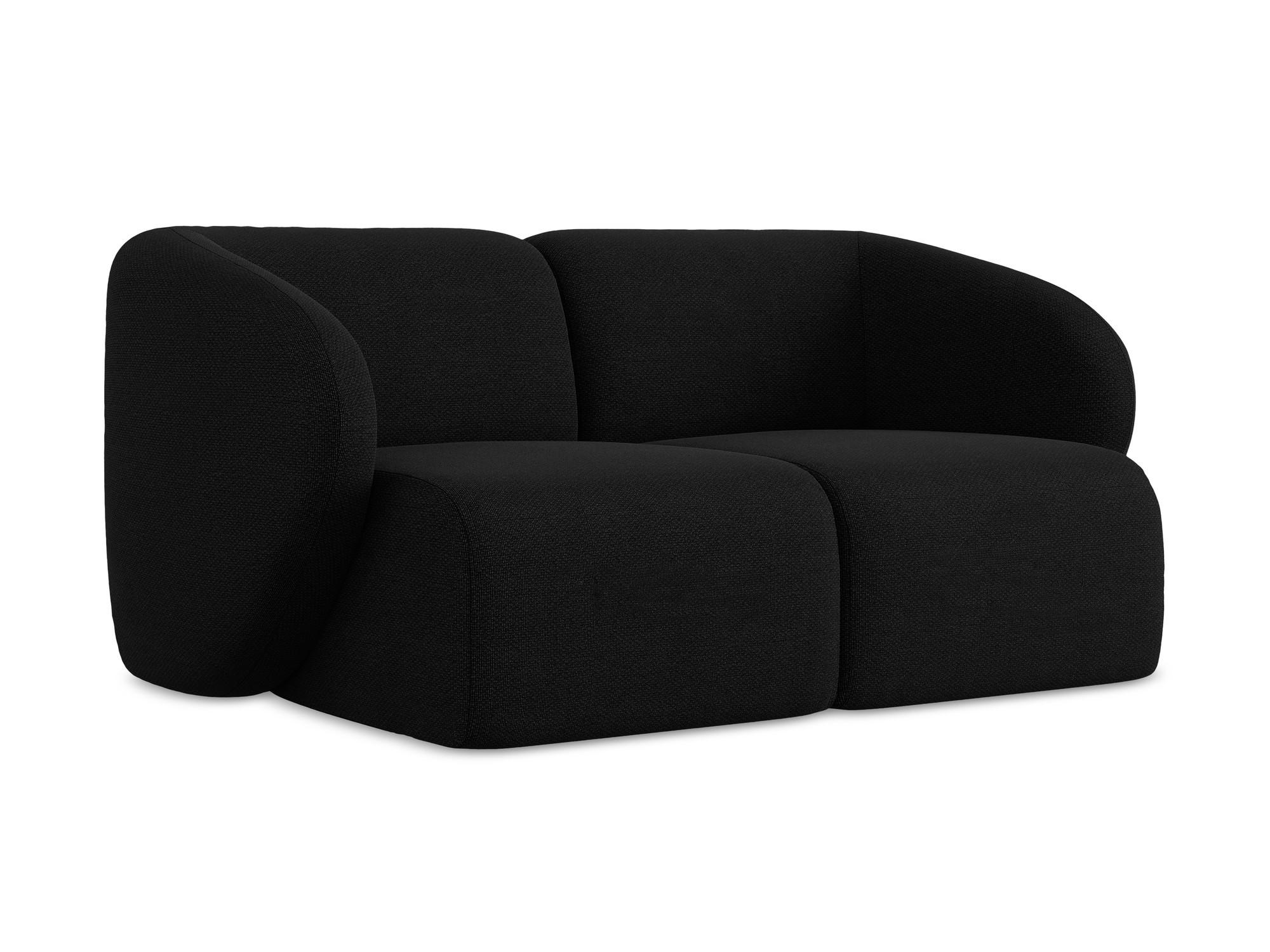 2-SITZER-SOFA Bouclé Stoff Schwarz - Schwarz, Holzwerkstoff/Kunststoff (174/75/94cm) - Makamii