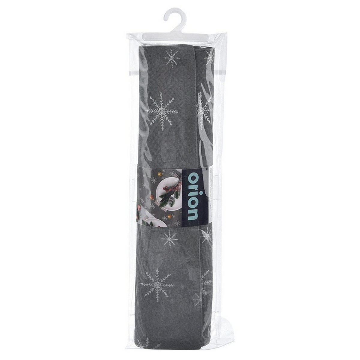 TISCHLÄUFER Baumwolle Petal 130 x 32 cm Grau - Grau, Textil (130/32cm) - Orion 
