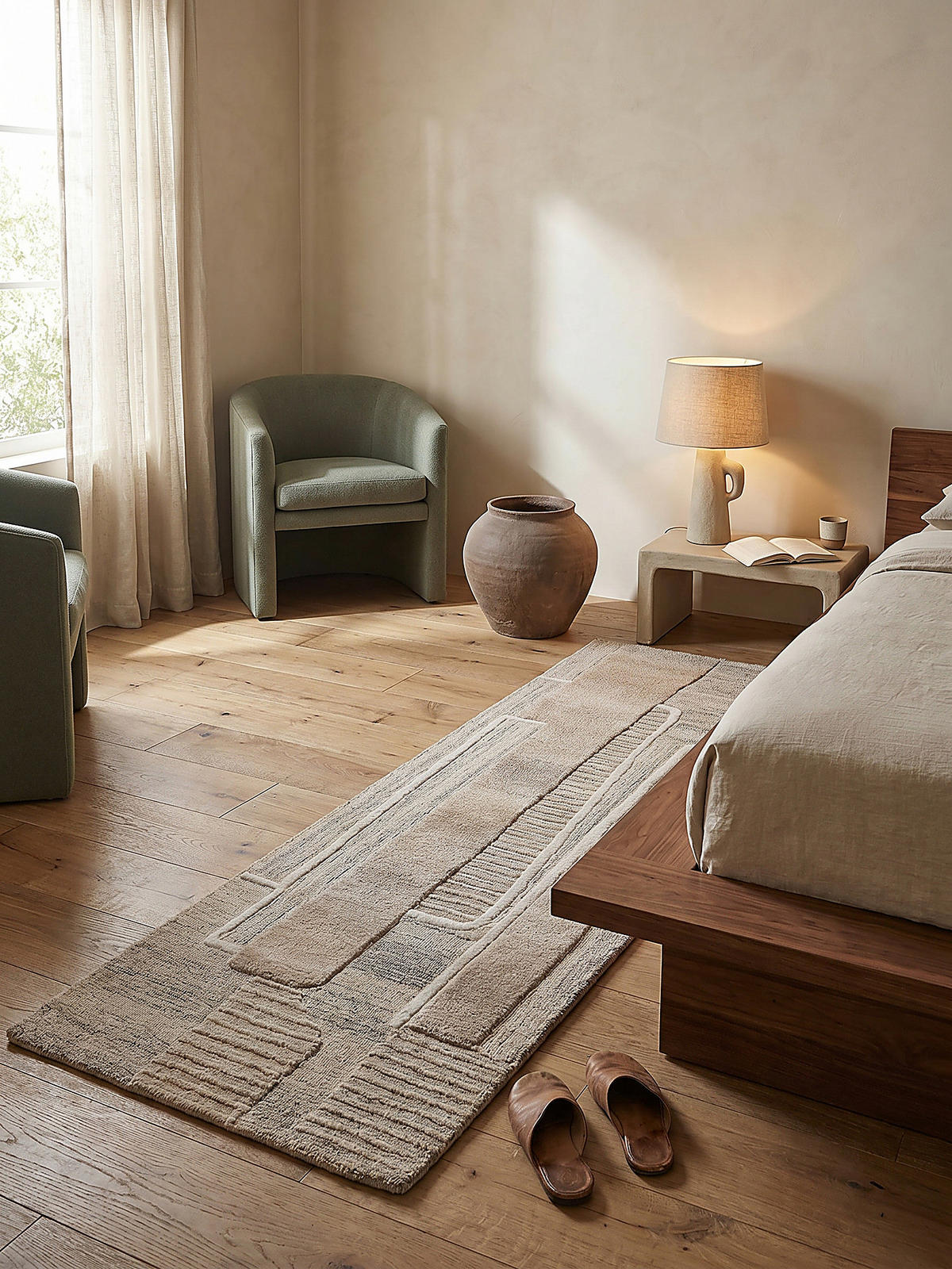 TEPPICH aus Wolle EDALE in Natur, abstrakt, 80 x 300 cm - Beige, Textil (80/300cm) - KADIMA DESIGN
