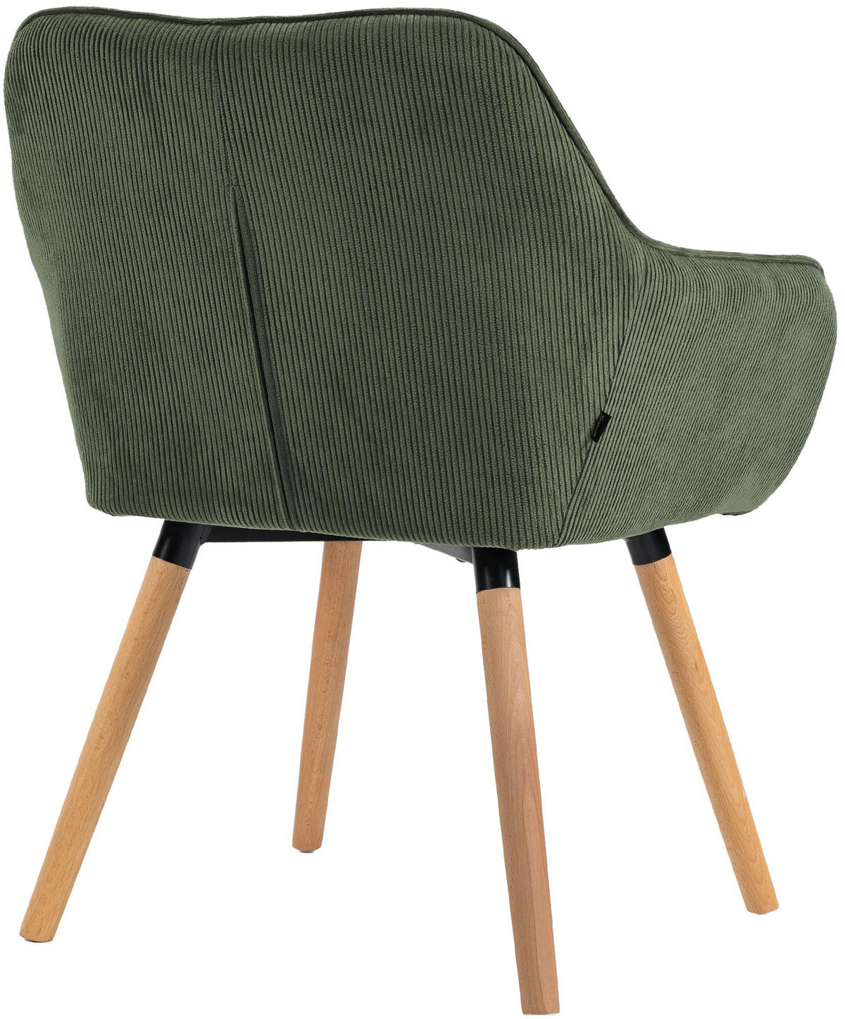 ESSZIMMERSTUHL Dunor Cord Grün Braun Wohnzimmerstuhl - Grün, Textil (65/82/64cm) - DELUKE