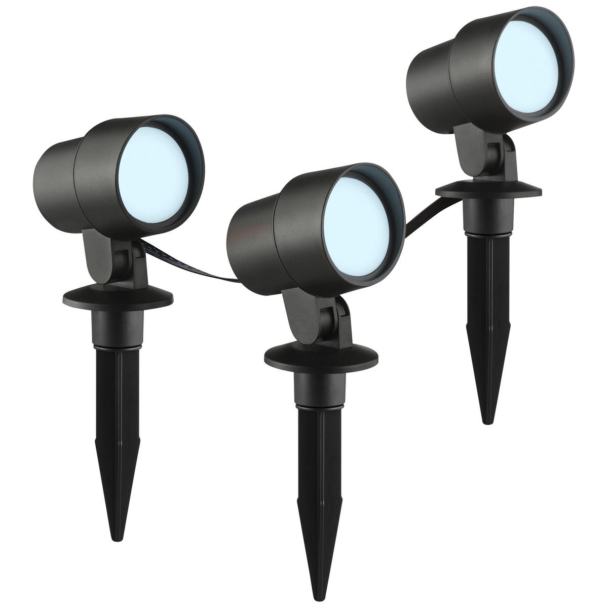 LED AUßENLEUCHTE Kamara Schwarz 6/7,9/20,9 cm - Schwarz, Kunststoff (6/7.9/20.9cm) - Brilliant