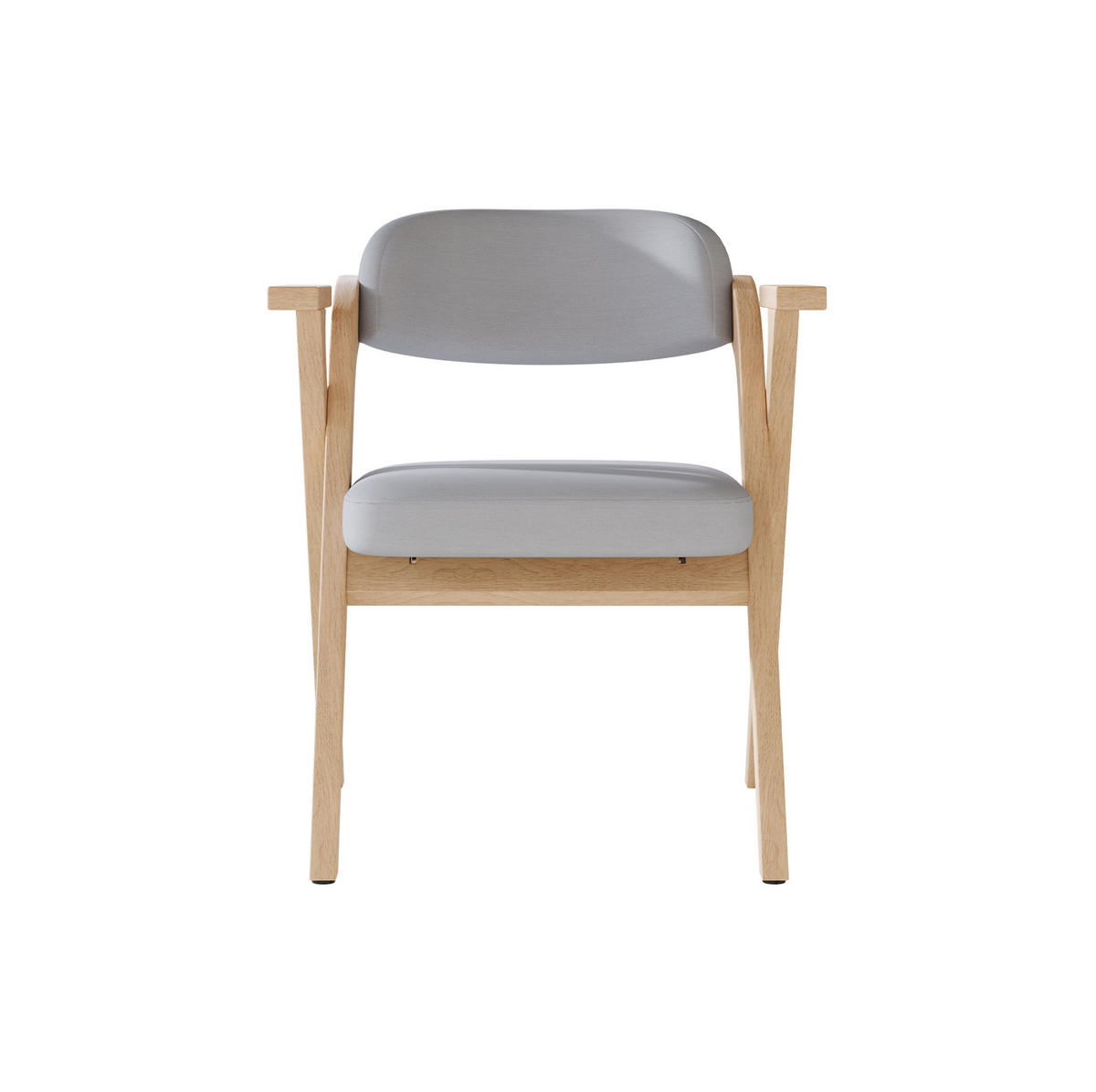 KLAPPSTUHL 2er-Set Grau mit Armlehnen und Leinenkissen - Grau, Holz (66.5/76/64.5cm) - MIVRAY