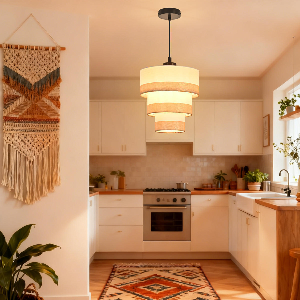 PENDELLEUCHTE Juliet 10/20/120 cm - Weiß, Metall (10/20/120cm) - ZMH