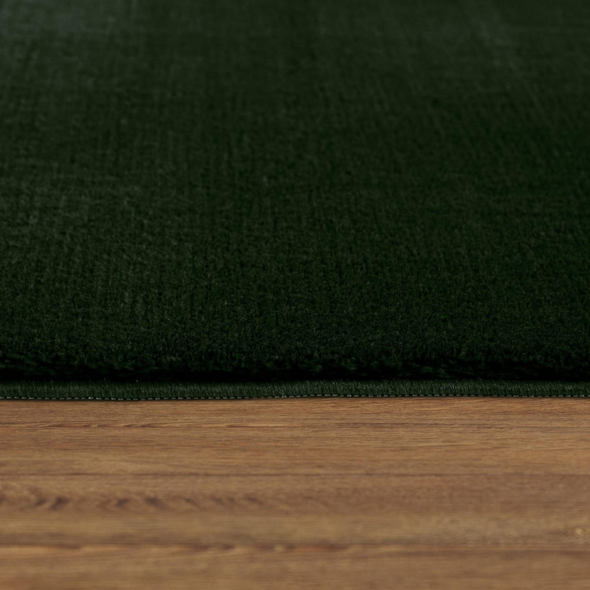 TEPPICH Kurzflor waschbar Unifarben Wohnzimmer schmutzabweisend Grün Rund 80D - Grün, Textil (80/80cm) - KADIMA DESIGN