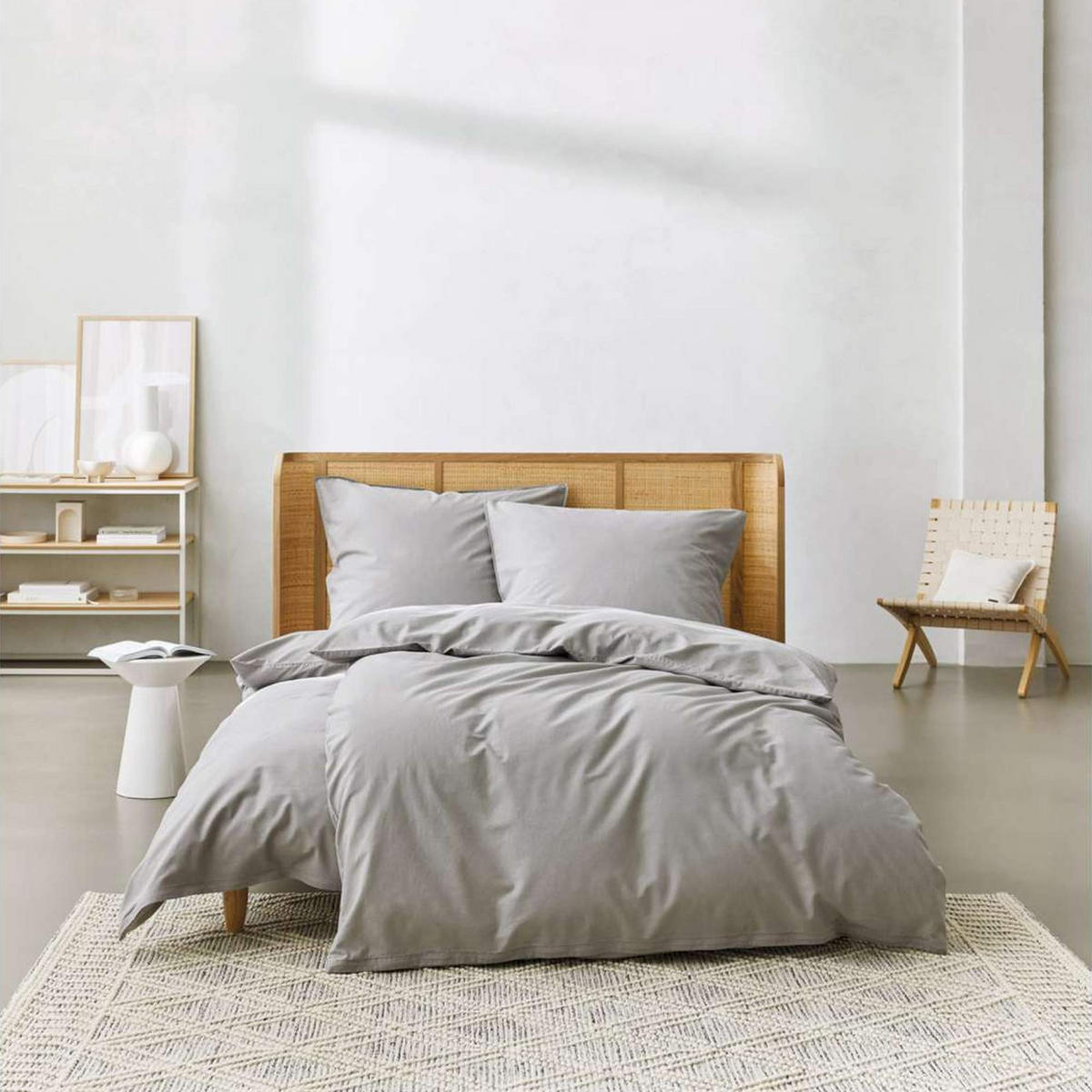 GANZJAHRESBETTWÄSCHE WASHEDCOTTON - Grau, Textil (155/220cm) - Esprit