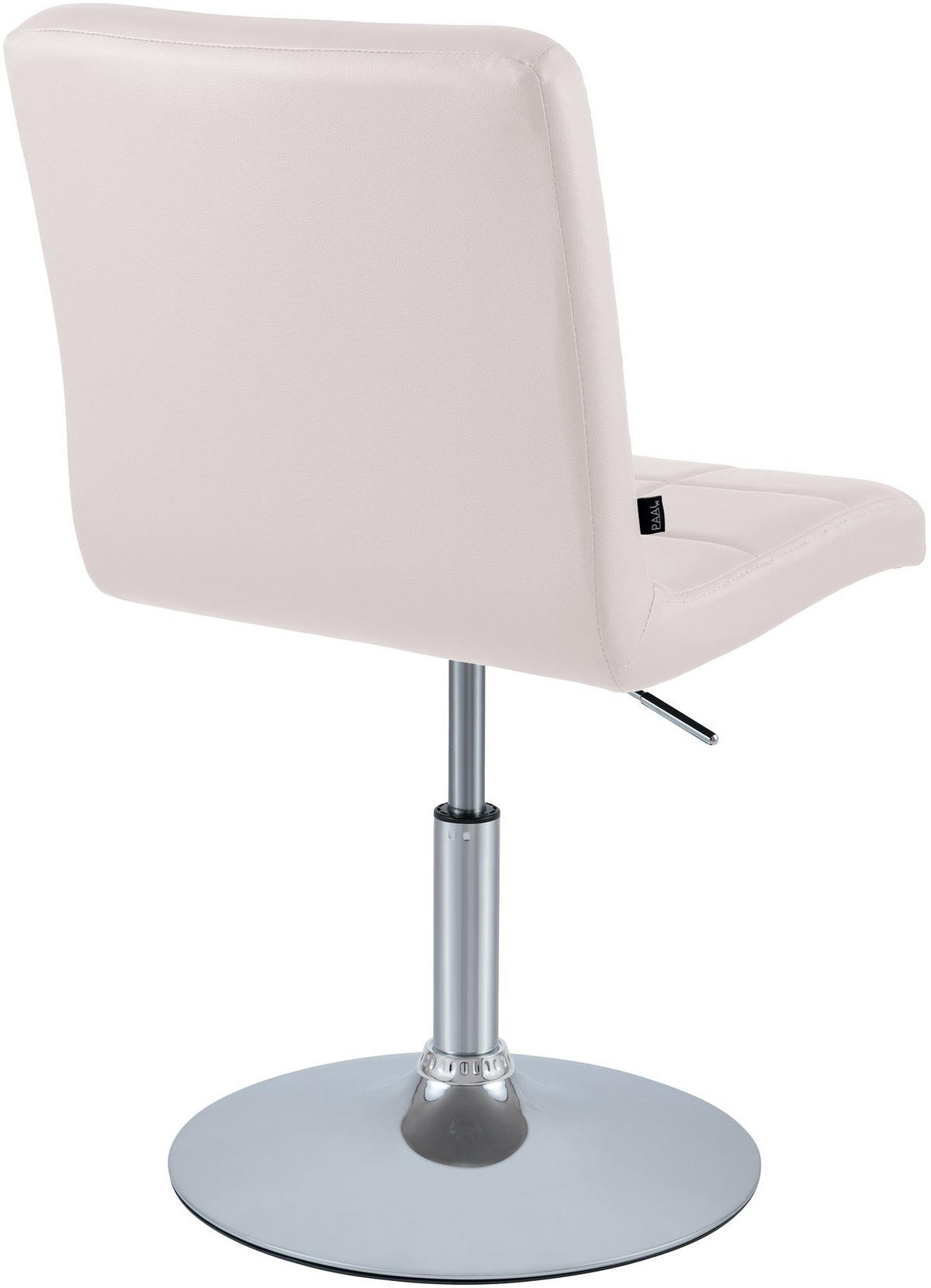 DREHSTUHL Lederlook Weiß - Chromfarben/Weiß, Textil/Metall (44/81/55cm) - CLP