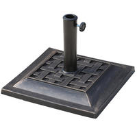 SONNENSCHIRMSTÄNDER 9kg 38/48mm Polyesterharz Bronze L44 x B44 x H33cm - Bronzefarben, Kunststoff (44/44cm) - Outsunny