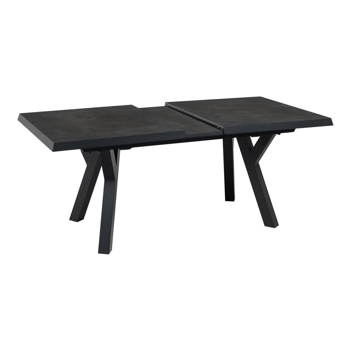 GARTENTISCH Murcia - Grau - 163/203/93/74 cm - Grau, Metall (163/93/74cm) - Lesli Living
