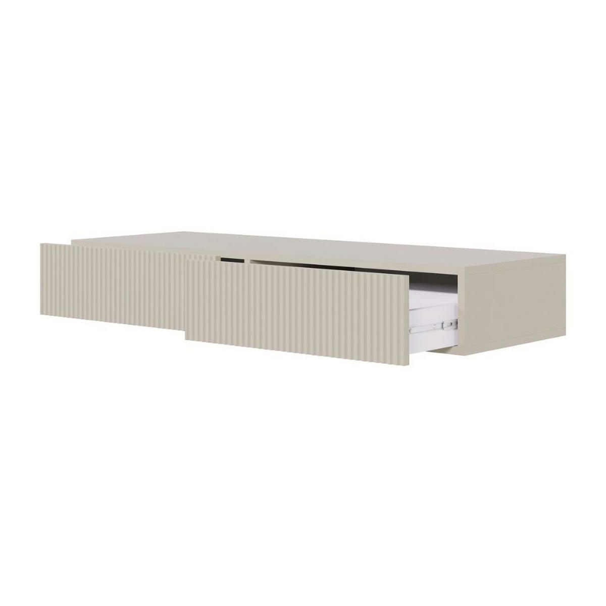 KONSOLE Veldio Graubeige 110 cm - Greige, Holzwerkstoff (110/16/40cm) - Selsey