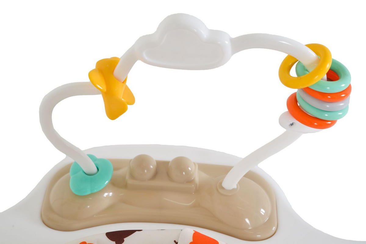 LAUFLERNHILFE Hopser Magic fun beige Spielcenter, Musik, Licht, höhenverstellbar, Sitz drehbar - Beige, Kunststoff (81/87/81cm) - Moni