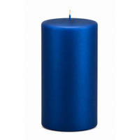STUMPENKERZEN Samt-Lack Midnight Blue 15 x 7 cm, 4er Set - Blau, Paraffin (7/15/15cm) - Kopschitz Kerzen