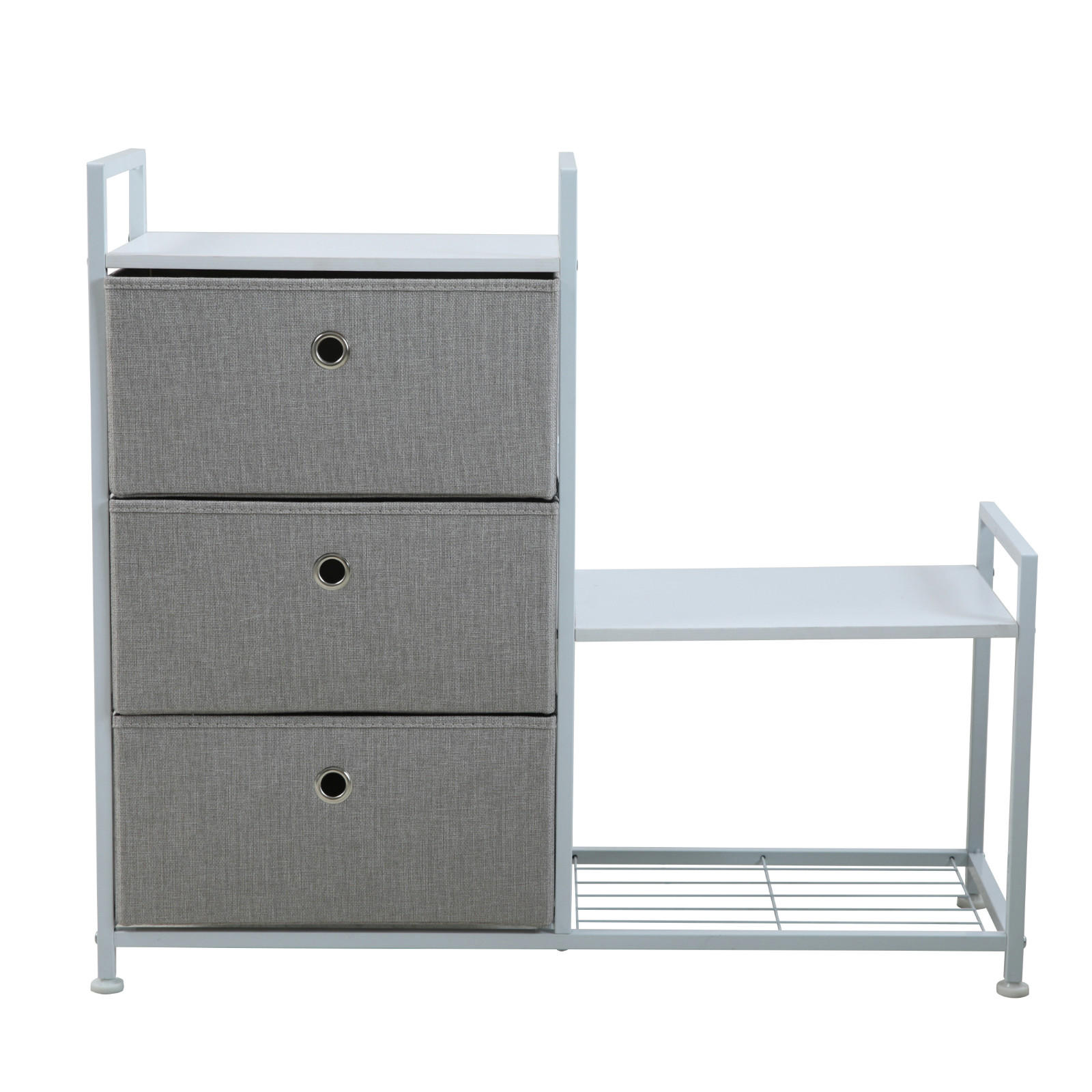 SCHUBLADEN-REGAL - Schwarz, Metall (85/76/29cm) - SVITA