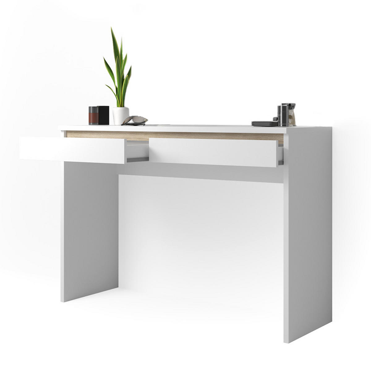 KONSOLENTISCH Emma Weiß 120 cm ohne Spiegel - Weiß, Holzwerkstoff (41.8/120/83cm) - Vicco