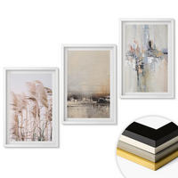 WANDBILDER 3er-Set - 40x60 cm Weißer Rahmen - Abstrakte Vegetationsmuster - Weiß, Kunststoff (40/60cm) - ArtPrintCave