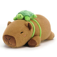 PLÜSCHTIER Capybara mit Schildkröte 35 cm - Braun, Textil (18/35cm)