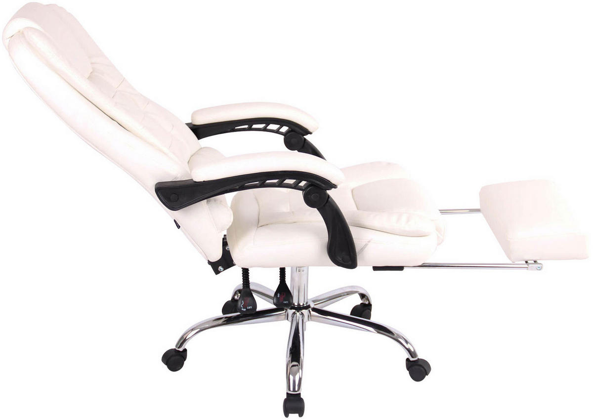 BÜROSTUHL Onix, Kunstleder Weiß - Weiß, Textil/Metall (67/125/68cm) - TPFLiving