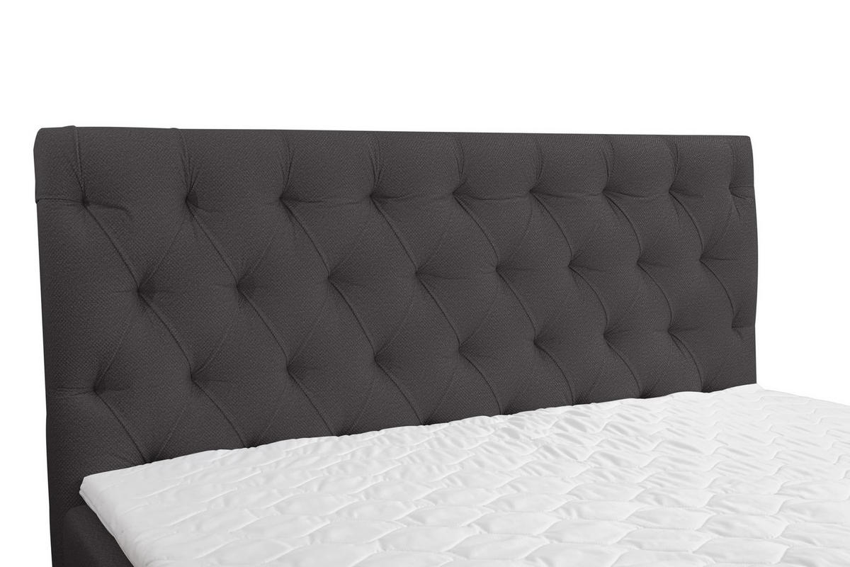 BOXBETT CLIPSO mit zwei Bettkästen H2/H3 Matratze 140 x 200 cm - Dunkelgrau, Holzwerkstoff (140/200cm) - VENASI MÖBEL